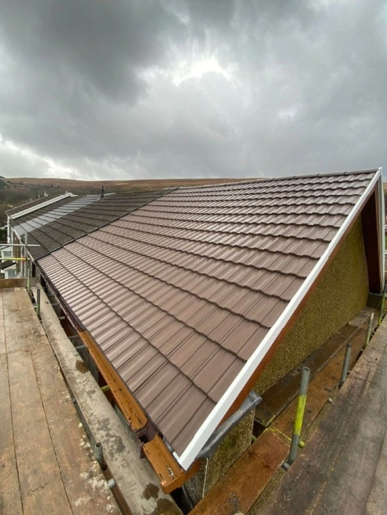 a new roof on a house